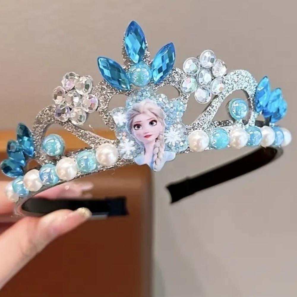Blue and Silver Tiara with Character Design